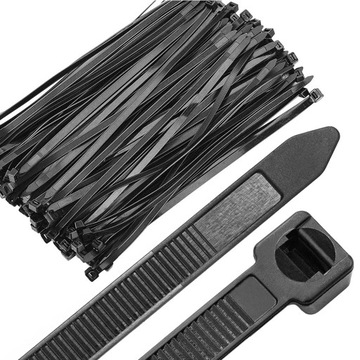100 кабельных стяжек кабельные стяжки кабельные стяжки молнии черные 4,8x300 мм 30 см