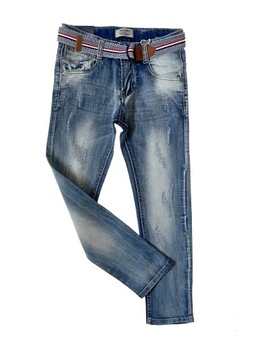 SPODNIE JEANS chłopięce, przetarcia 146/152 (12)