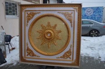 золотой ПОТОЛОЧНАЯ РОЗЕТКА декор потолка 180 Х 180 см