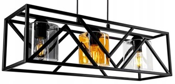 Lampa Sufitowa Szklana Żyrandol RETRO Loft LED HIT