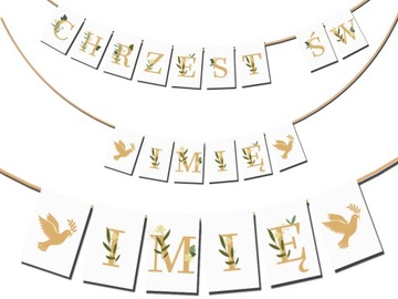 GIRLANDA BANER Chrzest Święty Personalizowany!