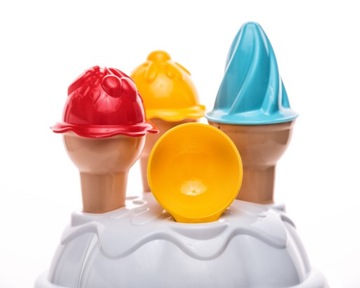 ДЕТСКОЕ ВЕДРО ДЛЯ ПЕСОЧНИЦЫ МОРОЖЕНОЕ В КОРЗИНЕ ЛОПАТЕЛИ ПОСУДА