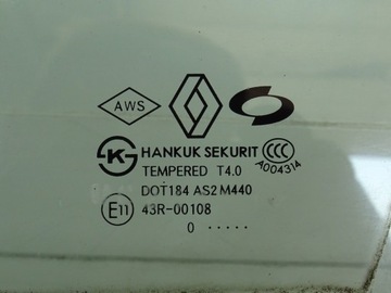 SKLO (OKNO) DVEŘE LEVÝ PŘEDNÍ RENAULT LATITUDE