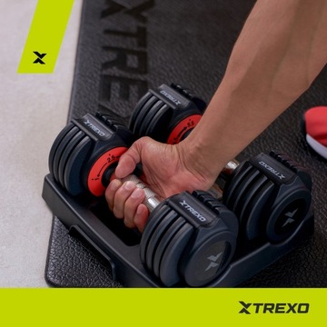 Набор регулируемых гантелей Trexo 2 x 5,75 кг черный 11,5 кг |