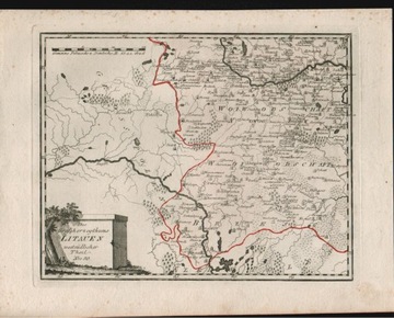 g04208 Litauen Des Grosshezogsthum westsüdlicher Theil Miedzioryt z 1790