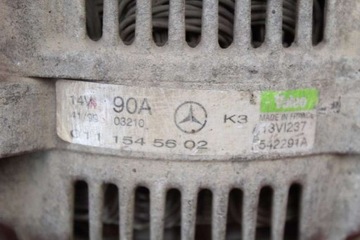 ALTERNÁTOR 0111545602 MERCEDES TŘÍDA A W168 1.4 8V 82 KM 97-01