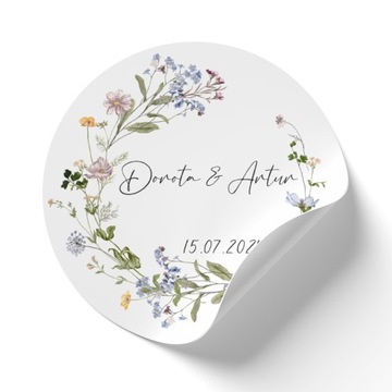 Naklejki personalizowane imiona ślub wesele SL15