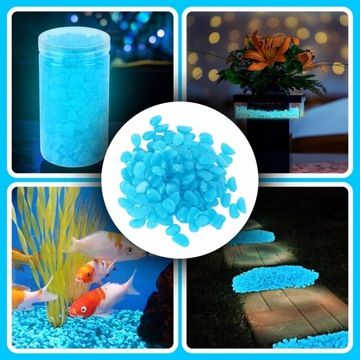 ФЛУОРЕСЦЕНТНЫЕ КАМНИ, СВЕТЯЩАЯСЯ ГАЛЬКА 100 шт, ДЛЯ САДА И УКРАШЕНИЯ