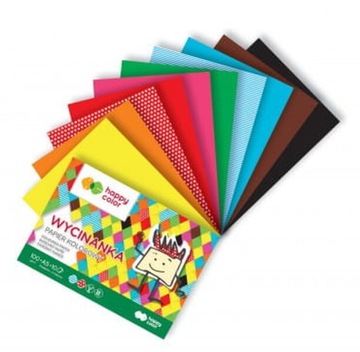 Blok wycinanka A5 10ark 100g., Happy Color