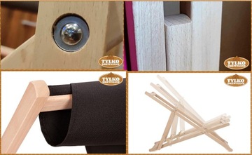 LEŻAK Z LOGO DREWNIANY PERSONALIZOWANY REKLAMOWY Z NADRUKIEM **Premium**