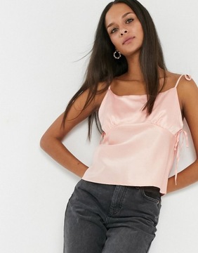 TOPSHOP TOP DAMSKI NA RAMIĄCZKACH SATYNA 38 RNU