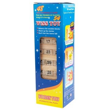 ДЕРЕВЯННАЯ ИГРА WOBKING TOWER ВЕЧЕРИНКА СЕМЕЙНАЯ ИГРА ДЕРЕВЯННЫЕ БЛОКИ