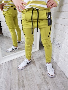 Брюки Despacito салатового цвета 122 на молнии