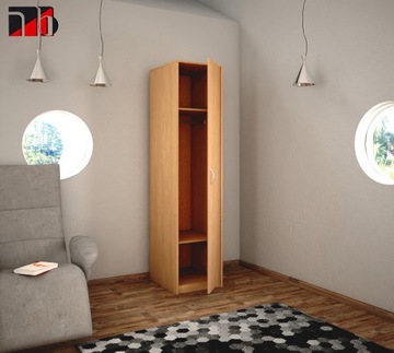 ШКАФ-СТОЛБ с полками и штангой Sz07 ОЛЬХА