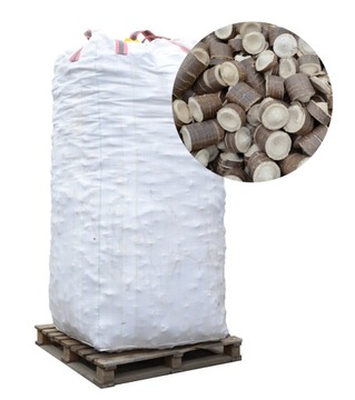 BRYKIET DRZEWNY walec 1000 kg BIG BAG tani opał DOSTAWA GRATIS