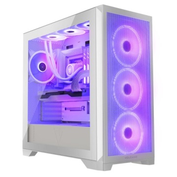 Herní počítačová skříň Volcano Expanse S Argb MIDI Tower bílá Atx