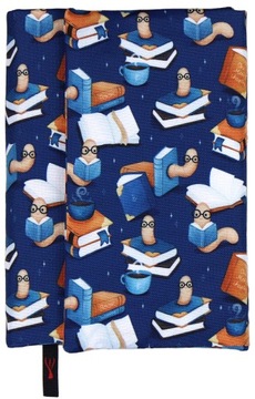 Etui, otulacz, okładka na książkę Bookworm Navy