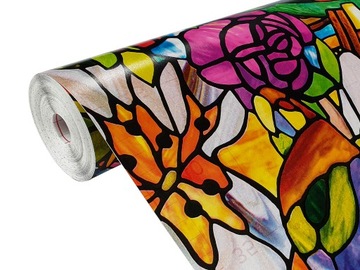 Матовая декоративная наклейка из фольги на окно 45x150 см своими руками