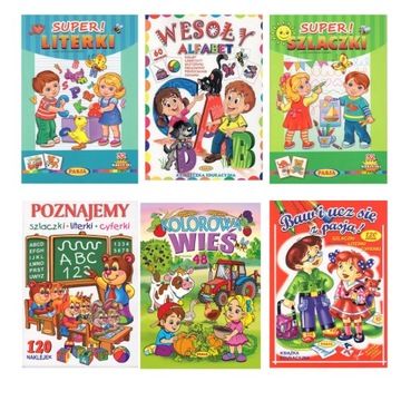 ZESTAW PRZEDSZKOLAKA 6 KSIĄŻEK EDU. Z NAKLEJKAMI