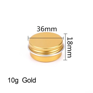 30pcs 5/10/15/20/30/50g Rosegold Round Empty Silver Aluminum Tin Spice