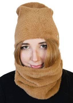 POLSKI KOMPLET CZAPKA + KOMIN TUBA ALPAKA KOLORY