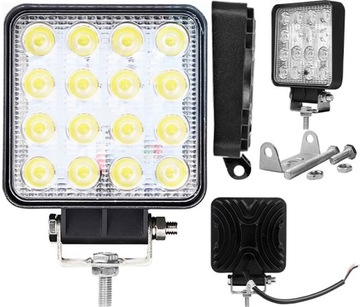 LAMPA ROBOCZA LEDOWA 16x LED HALOGEN 48W 12V/24V IP67 SZPERACZ