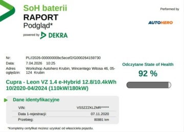Seat Leon IV Hatchback Plug-In 1.4 e-HYBRID 204KM 2020 Seat Leon PHEV full LED navi grzane fotele virtual, zdjęcie 4