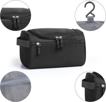 DUŻA KOSMETYCZKA MĘSKA PODRÓŻNA POJEMNY KUFEREK ORGANIZER NA KOSMETYKI