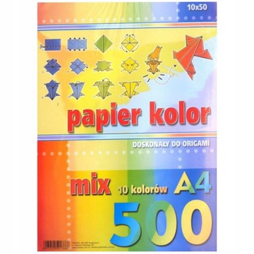Papier ksero A4 80 g/m² 500 arkuszy 10 kolorów