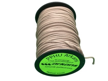 sznurek do żaluzji 2 mm /50m ARKANS kawa z mlekiem
