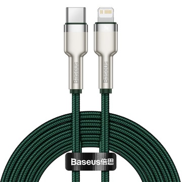 Кабель Baseus USB-C — Lightning, 2 м (зеленый)
