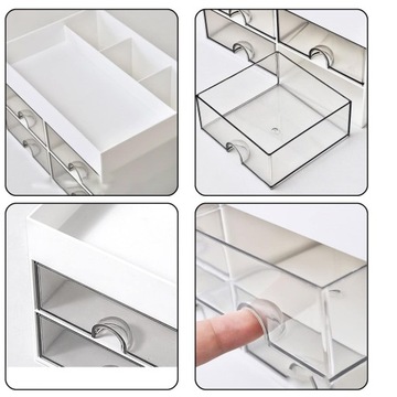 БЕЛЫЙ МЕТАЛЛИЧЕСКИЙ НАСТОЛЬНЫЙ ЯЩИК ДЛЯ ИНСТРУМЕНТОВ ОРГАНИЗАТОР КОНТЕЙНЕР С 4 ОТДЕЛЕНИЯМИ ЯЩИК