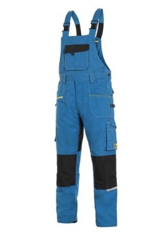 Spodnie ogrodniczki CXS STRETCH niebieskie 60