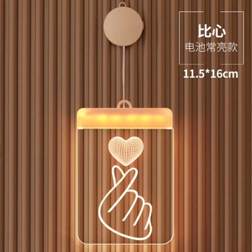 3D akrylowe Led lampki nocne Love Heart walentynki