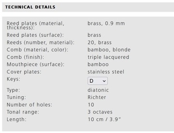 Marine Band Crossover D harmonijka ustna diatoniczna wodoodporna Hohner