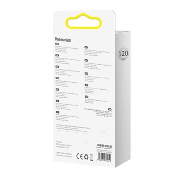 BASEUS KABEL DO TELEFONU PRZEWÓD USB DO USB TYPU C QUICK CHARGE 100W 1.2M