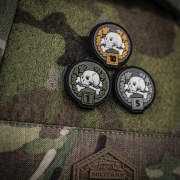 Нашивка на липучке FRAG 1 M-TAC Противоосколочный череп с лавровым венком ПВХ