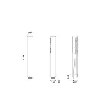 SŁUCHAWKA PRYSZNICOWA CZARNY MAT OLTENS UME