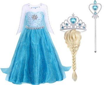 ELSA STRÓJ SUKIENKA KSIĘŻNICZKA ELZA FROZEN 140 XL