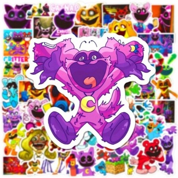 160 ШТ. НАКЛЕЙКИ ДЛЯ КОШАНОЙ ДРЕМИИ Улыбающиеся твари Poppy Playtime CATNAP