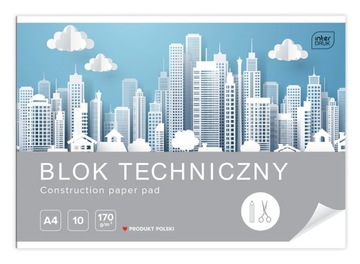 Blok techniczny A3/10 biały 170g Interdruk