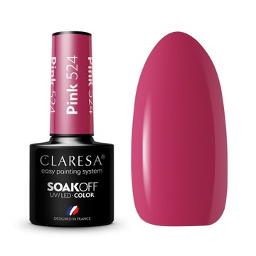 Claresa Soak Off UV/LED Pink lakier hybrydowy 524 5g P1