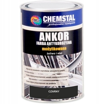 Farba antykorozyjna ANKOR CHEMSTAL Czarny 1L