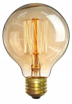 Żarówka E27 dekoracyjna ozdobna retro Edison kula 60W światło akcentujące