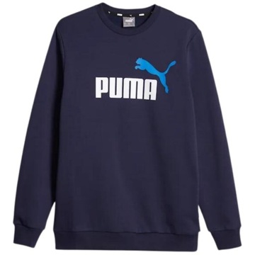 S Bluza męska Puma ESS+ 2 Col Big Logo Crew FL gra