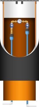 ВОДОСЧЕТЧИК ЛЮК H=1500 DN400 + ВОДОСЧЕТЧИК