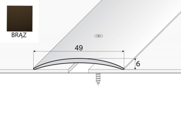 Listwa progowa A04 49mm EFFECTOR Brąz 180cm
