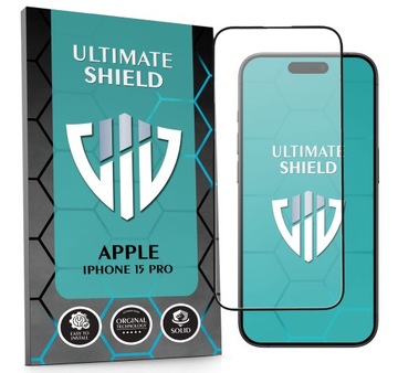 PANCERNE SZKŁO HARTOWANE 5D NA TELEFON CAŁY EKRAN DO APPLE IPHONE 15 PRO