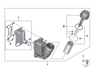 BMW E90 F01 F10 N57 N57S KRYT FILTRU OLEJE OE