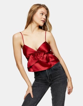 TOPSHOP DAMSKI TOP CZERWONY KLASYCZNY 38 1RNL